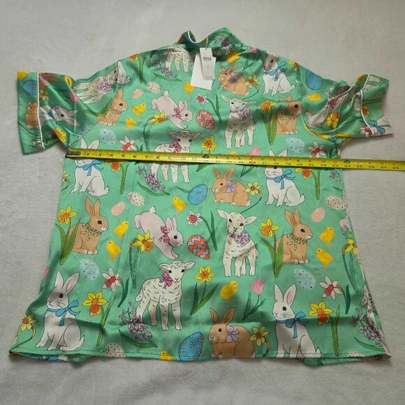New XL Karen Mabon Anthropologie A basket full of joy bunny & chicks pajama set - Picture 7 of 12
